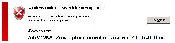 Windows Update Error